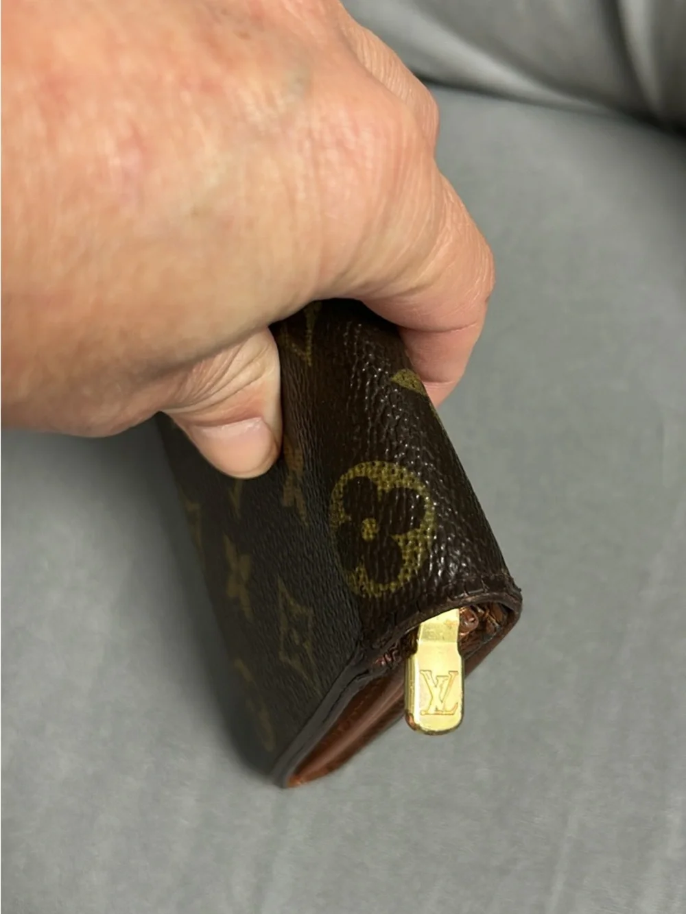 Louis Vuitton Monogram Snap Continental Wallet in Brown and Gold